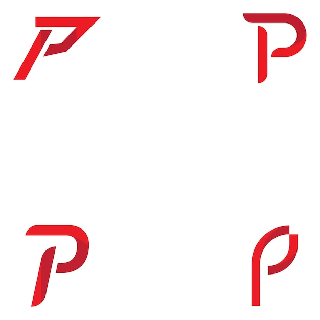 icono de ilustración vectorial de la letra p del logotipo