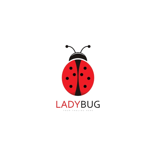 icono de ilustración vectorial de la plantilla del logotipo de lady bug