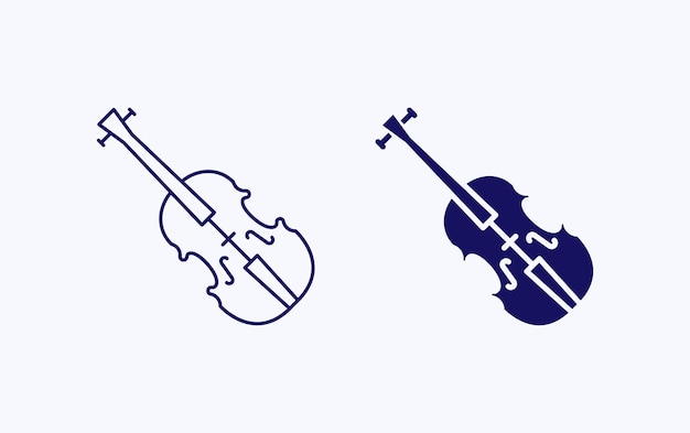 Icono de ilustración de violín