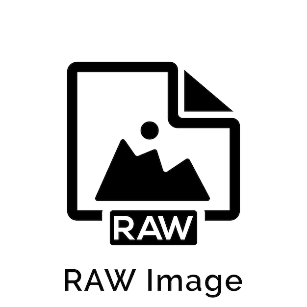 Vector icono de la imagen raw