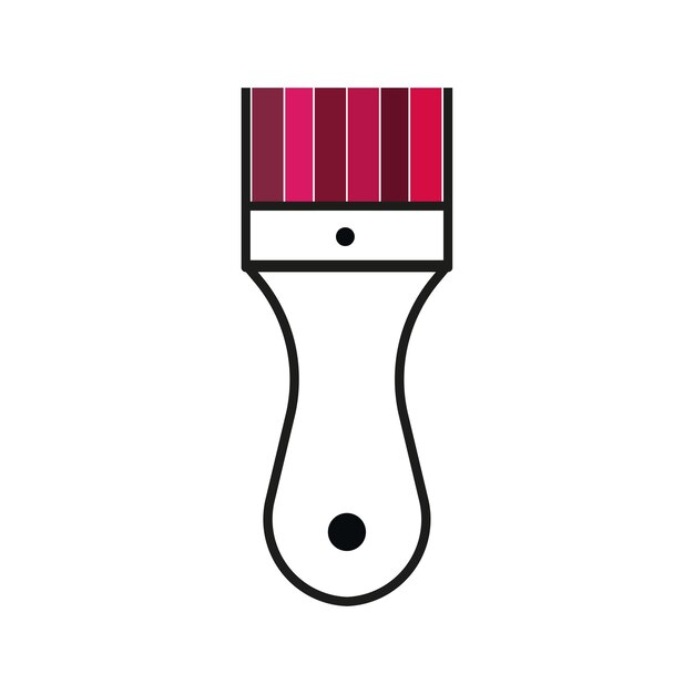Icono de imagen vectorial de pincel de pintura