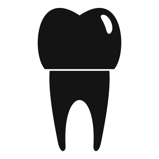 Icono de implante de diente blanco Ilustración simple del icono de vector de implante de diente blanco para isol de diseño web