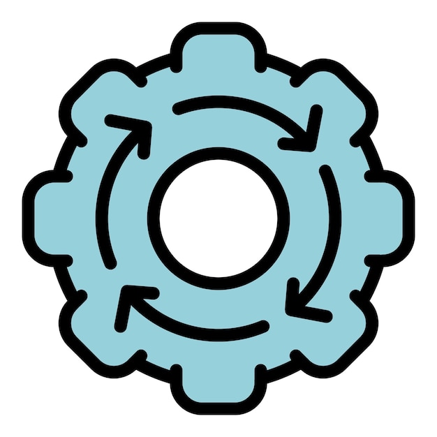 Icono de implementación Contorno Icono vectorial de implementación para diseño web aislado en fondo blanco de color plano