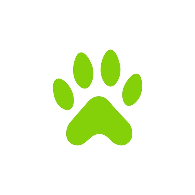 Icono de impresión de pata de animal en fondo blanco Ilustración vectorial en estilo plano de moda