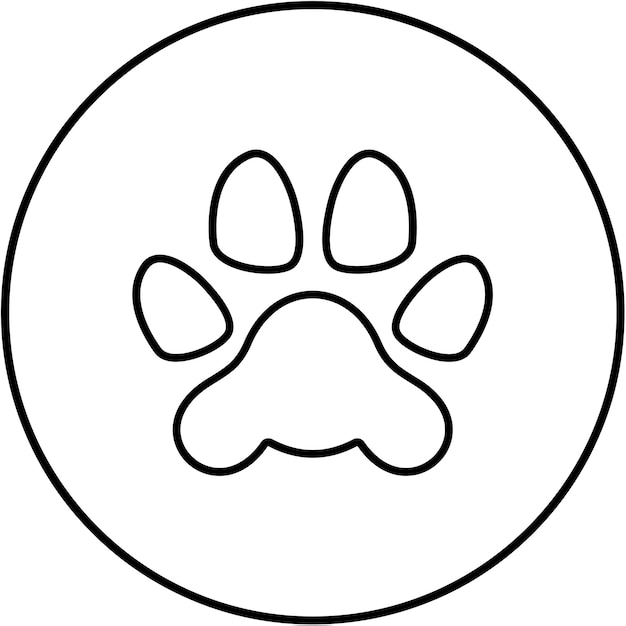 Icono de impresión de la pata
