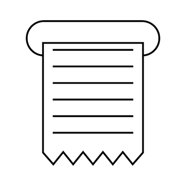 Icono de impresión de la tarjeta de recibo