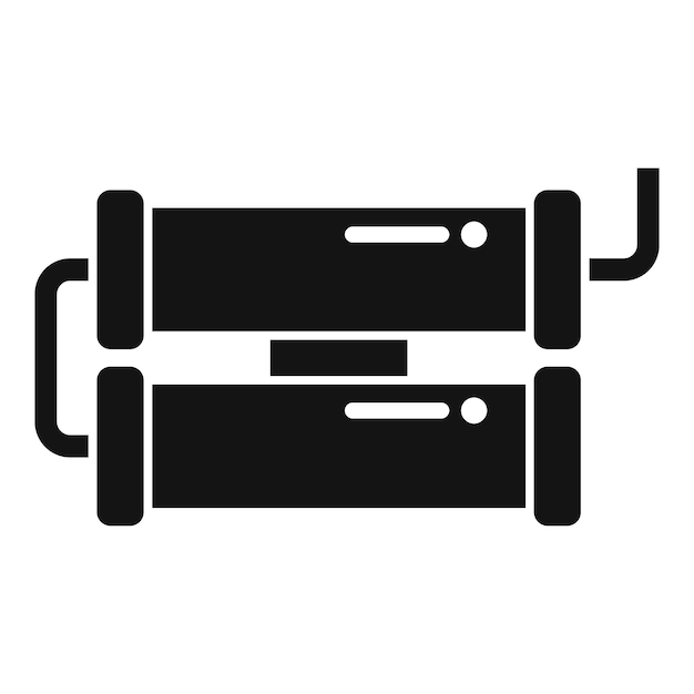 Icono de la impresora en blanco y negro