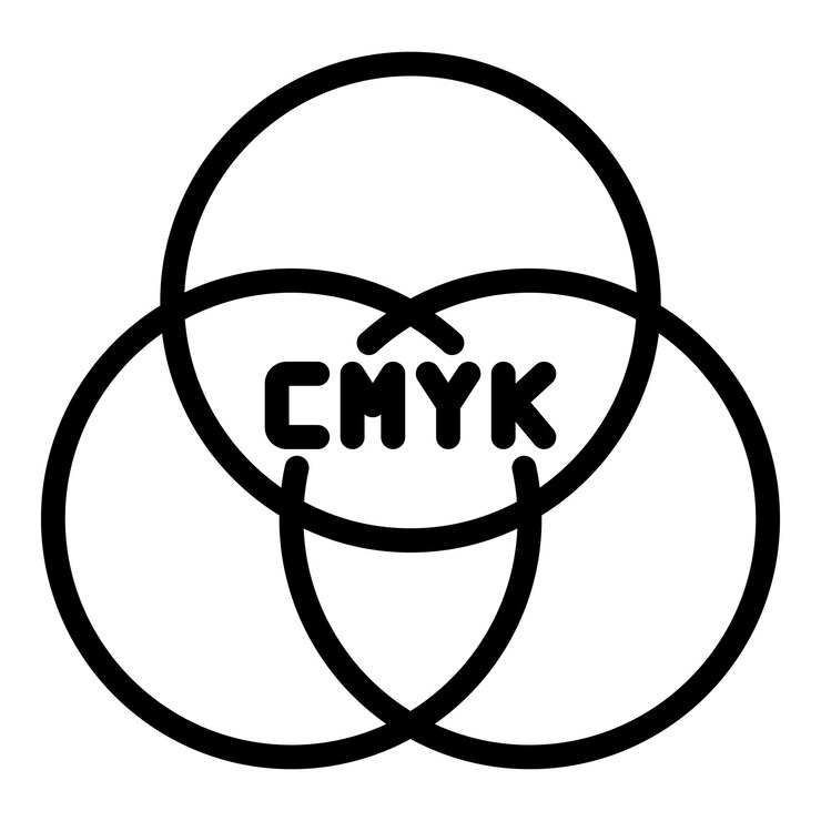 Vector icono de impresora cmyk esquema del icono de vector de impresora cmyk para diseño web aislado sobre fondo blanco