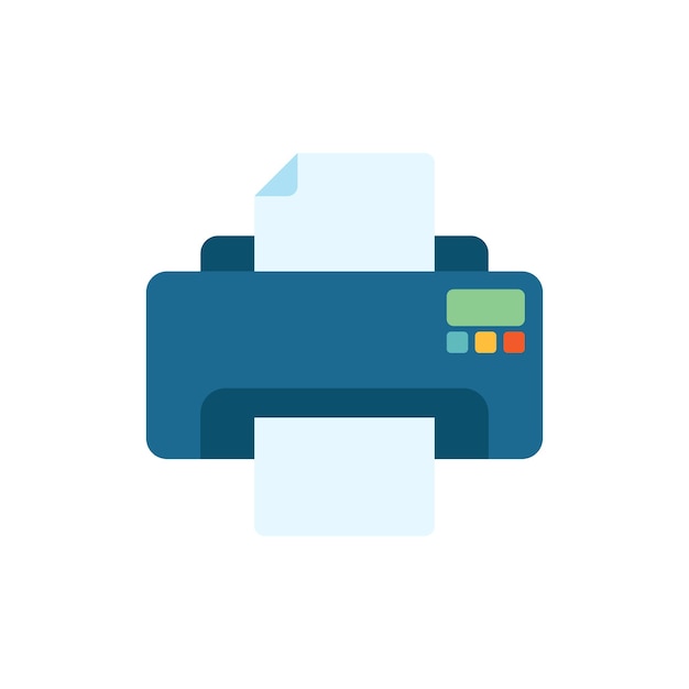 Icono de impresora en estilo plano Ilustración vectorial de máquina de oficina en un fondo aislado Concepto de negocio de letrero de impresión