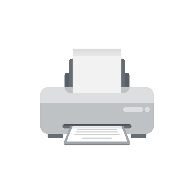 Icono de impresora en estilo plano Ilustración vectorial de máquina de oficina en un fondo aislado Concepto de negocio de letrero de impresión