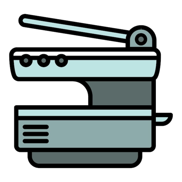 Icono de impresora multifunción Icono de vector de impresora multifunción de esquema para diseño web aislado sobre fondo blanco