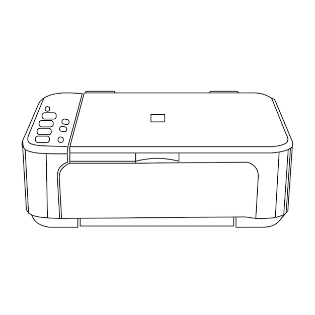 Vector icono de impresora plantilla de diseño vectorial impresora vectorial icono de impresora doméstica ilustración plana de impresora