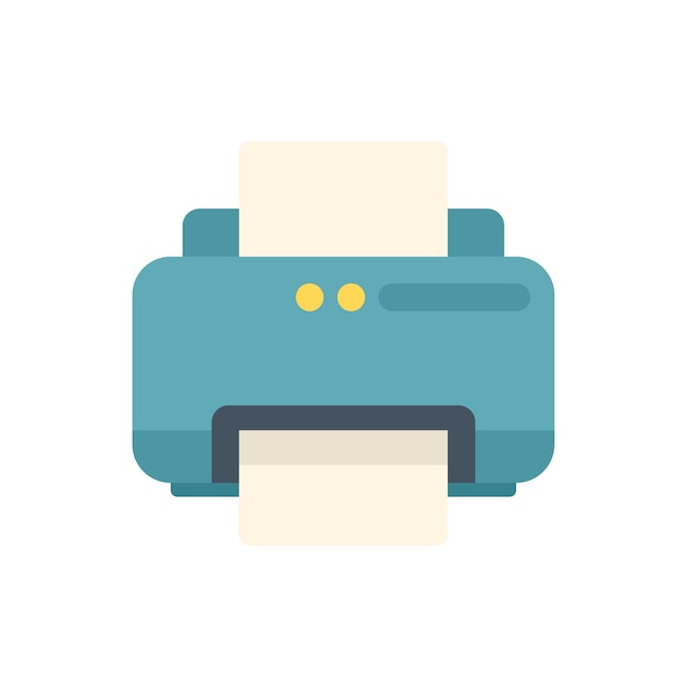 Icono de impresora vector plano interfaz de usuario interfaz de usuario de Internet aislado