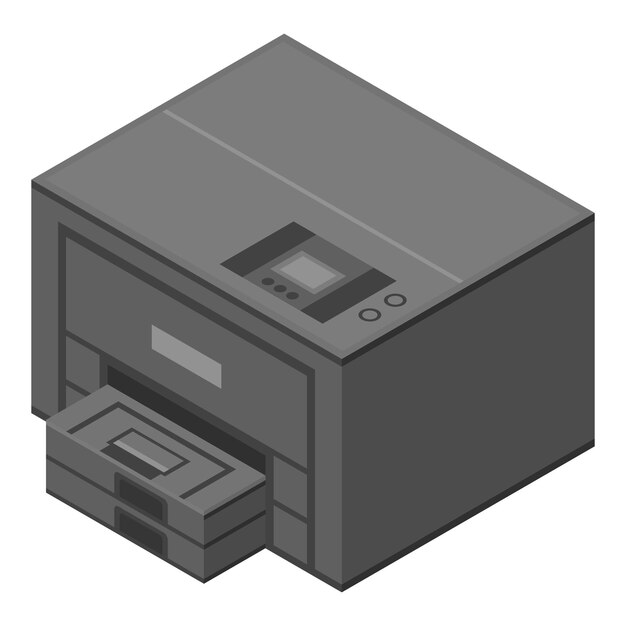 Icono de impresora Xerox Isométrico del icono de vector de impresora Xerox para diseño web aislado sobre fondo blanco