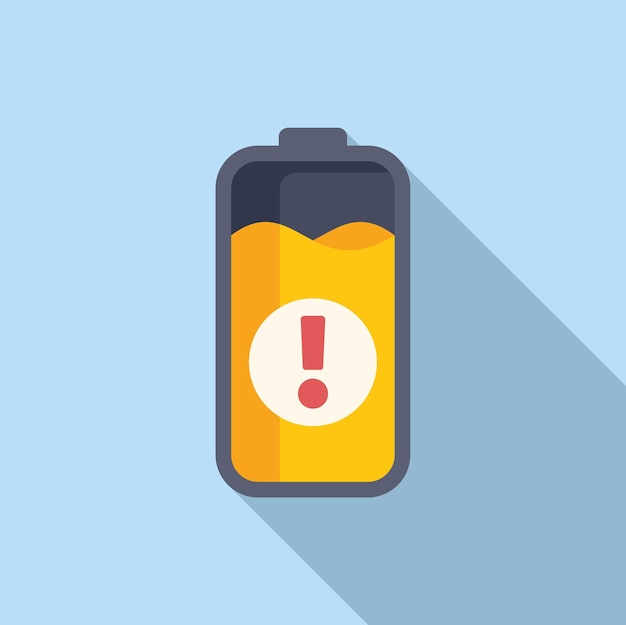 Ícono del indicador de carga de la batería vector plano interfaz de forma