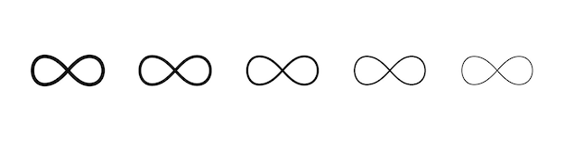 Ícono de infinito Signo del logotipo vectorial