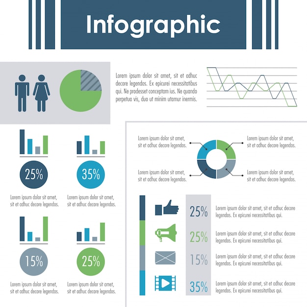 Vector icono de infografía