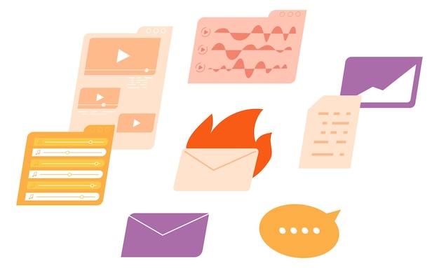 Icono de información entrante Mensajes y tareas de correo Documentos y avisos