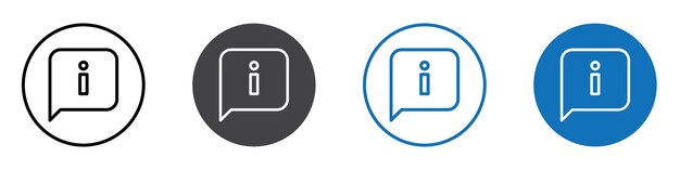 El icono de información es plano y se puede editar.
