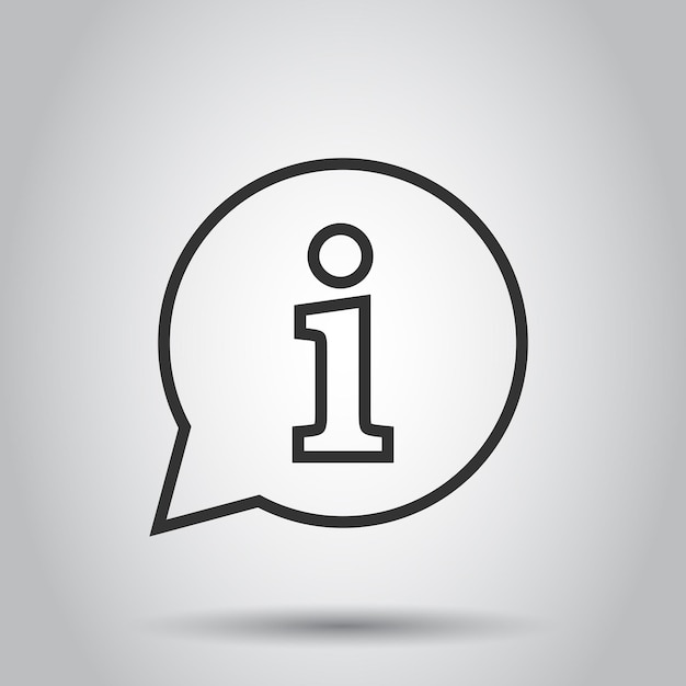 Icono de información en estilo plano Preguntas frecuentes ayuda ilustración vectorial sobre fondo blanco aislado Concepto de negocio de soporte técnico