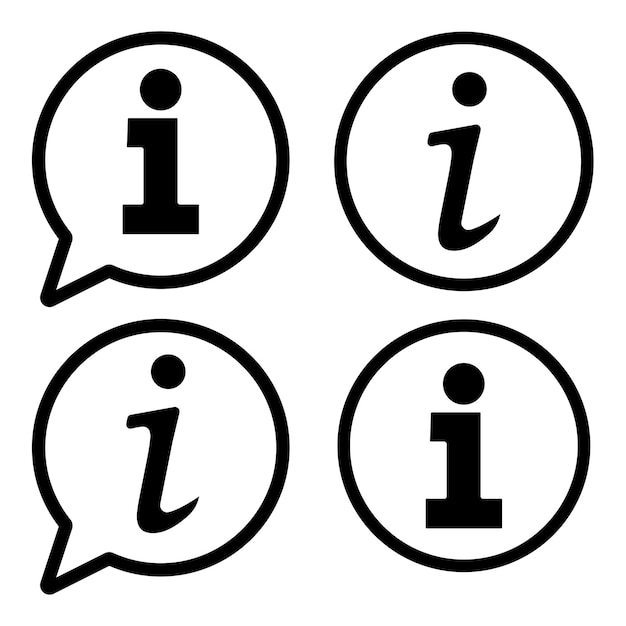 Icono de información Medio de información Fondo blanco Ilustración vectorial