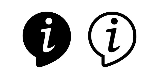 Ícono de información Medium de información Fondo blanco Ilustración vectorial EPS 10