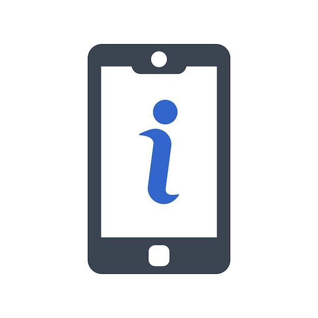 Icono de información para el móvil
