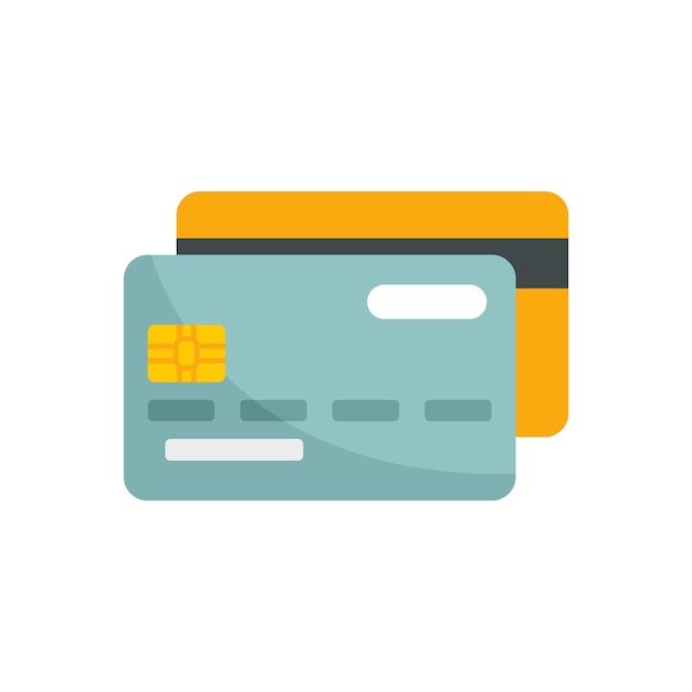 Icono de información personal de tarjeta bancaria ilustración plana del icono de vector de información personal de tarjeta bancaria aislado sobre fondo blanco