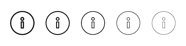 Ícono de información Signo del logotipo vectorial