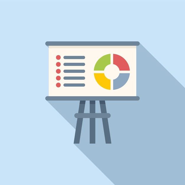 Icono de informe de banner vector plano Gráfico de documento comercial