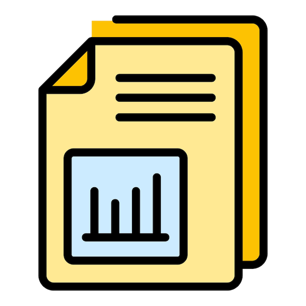 Icono de informe de cliente vector de contornoRevisión de encuesta Investigación del consumidor color plano