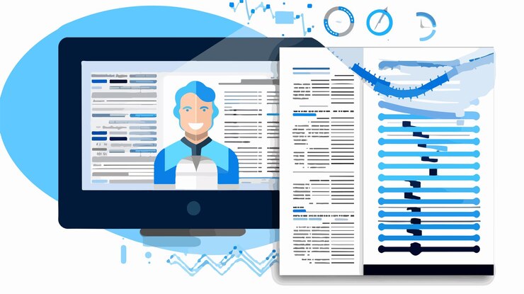 Vector icono de informe de código de adn con elementos adicionales