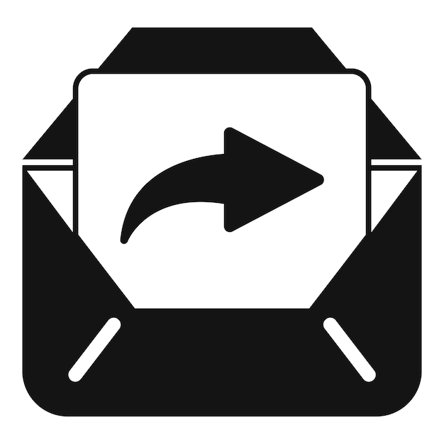 Icono de informe de correo vector simple gráfico de análisis datos del documento