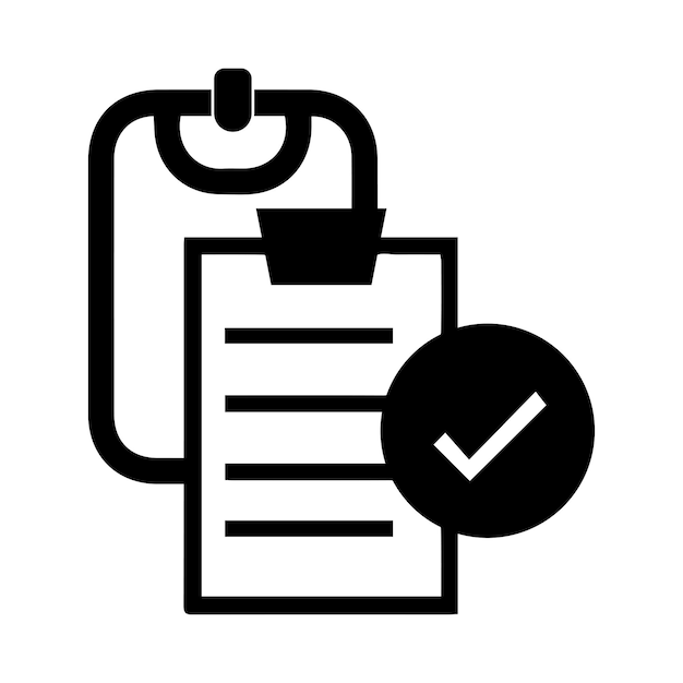 el icono del informe de la lista de comprobación del informe