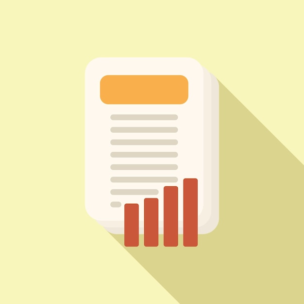 Icono de informe de lista en línea vector plano Computadora de negocios Gráfico de datos