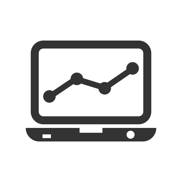 El icono del informe de marketing en línea