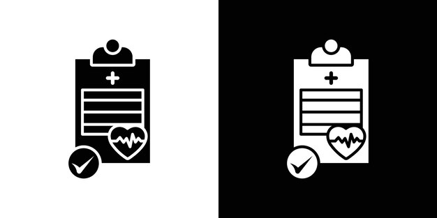 Icono del informe médico 2 Vector plano aislado en el contorno