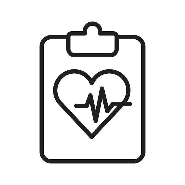 El icono del informe médico es un contorno delgado simple.