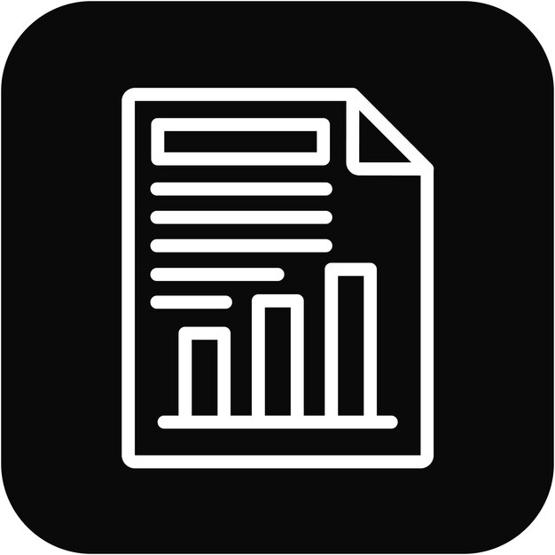 Icono del informe de mercadotecnia