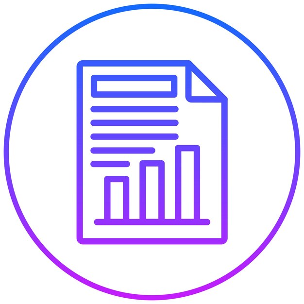Icono del informe de mercadotecnia