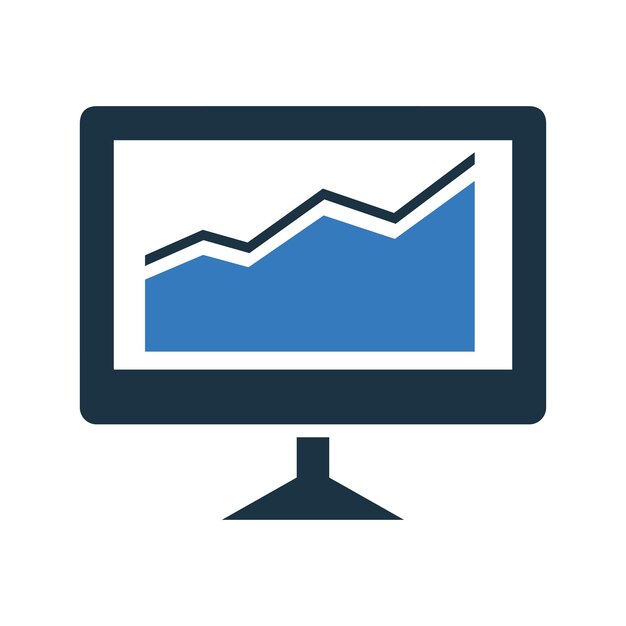Ícono de informe de negocio de gráfico de análisis SEO Ilustración vectorial
