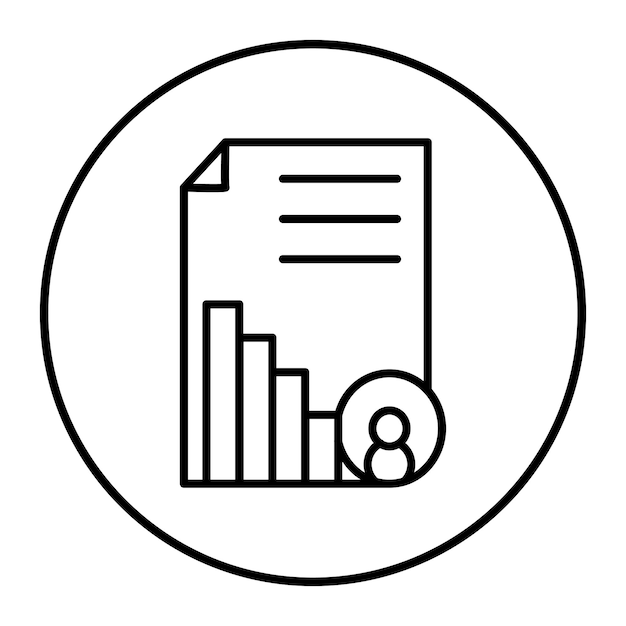 Ícono del informe de negocios