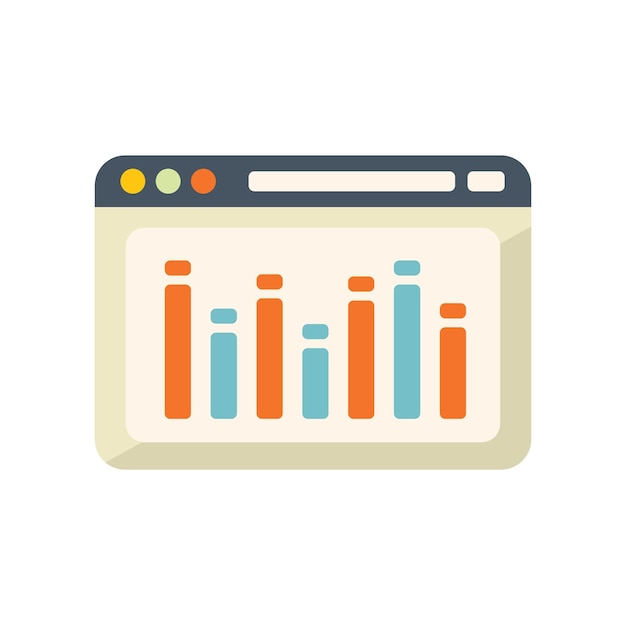 Icono de informe de página web vector plano Datos de papel Mercado de archivos aislado