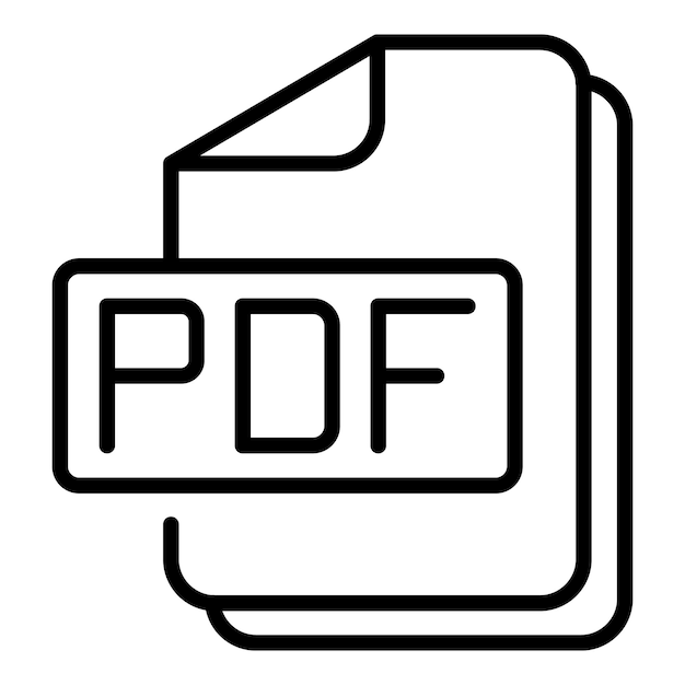 Icono de informe pdf en línea Contorno icono de vector de informe pdf en línea para diseño web aislado sobre fondo blanco