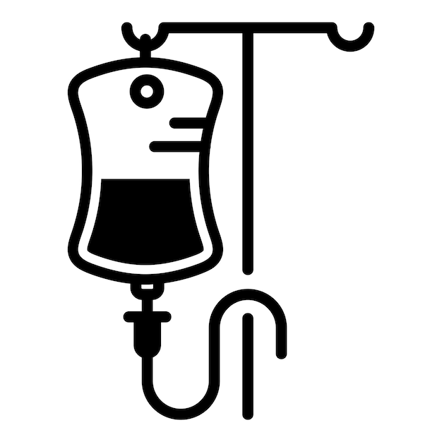 Ícono de infusión de la bolsa iv