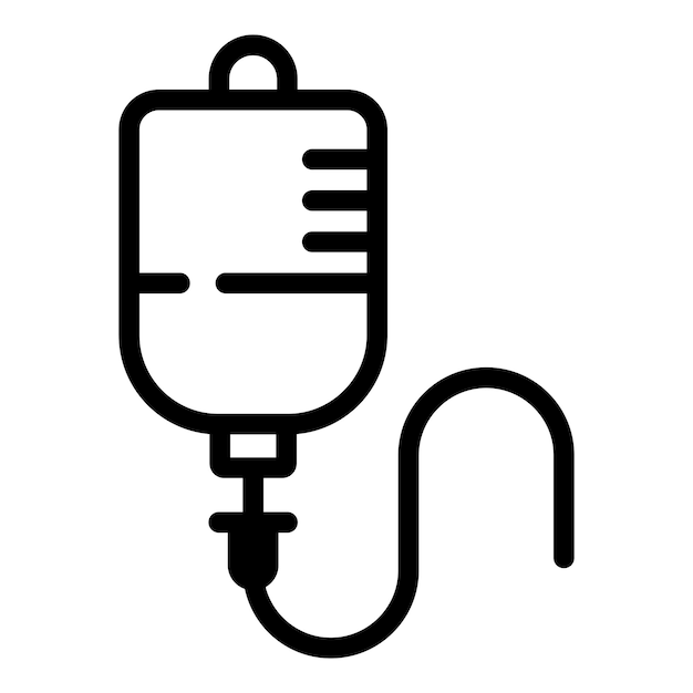 Ícono de infusión de la bolsa iv