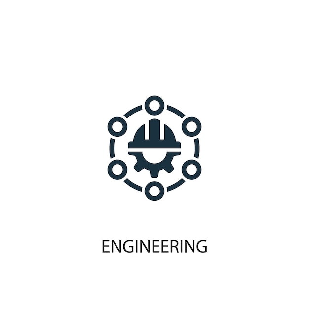 Icono de ingeniería. Ilustración de elemento simple. diseño de símbolo de concepto de ingeniería. Se puede utilizar para web y móvil.