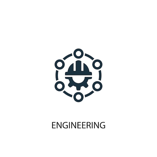 Icono de ingeniería. Ilustración de elemento simple. diseño de símbolo de concepto de ingeniería. Se puede utilizar para web y móvil.