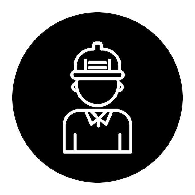Ícono del ingeniero masculino