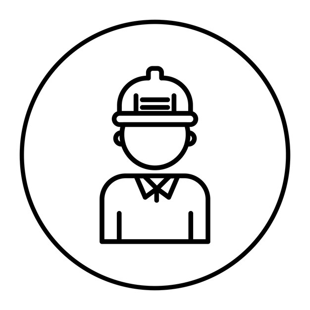 Ícono del ingeniero masculino